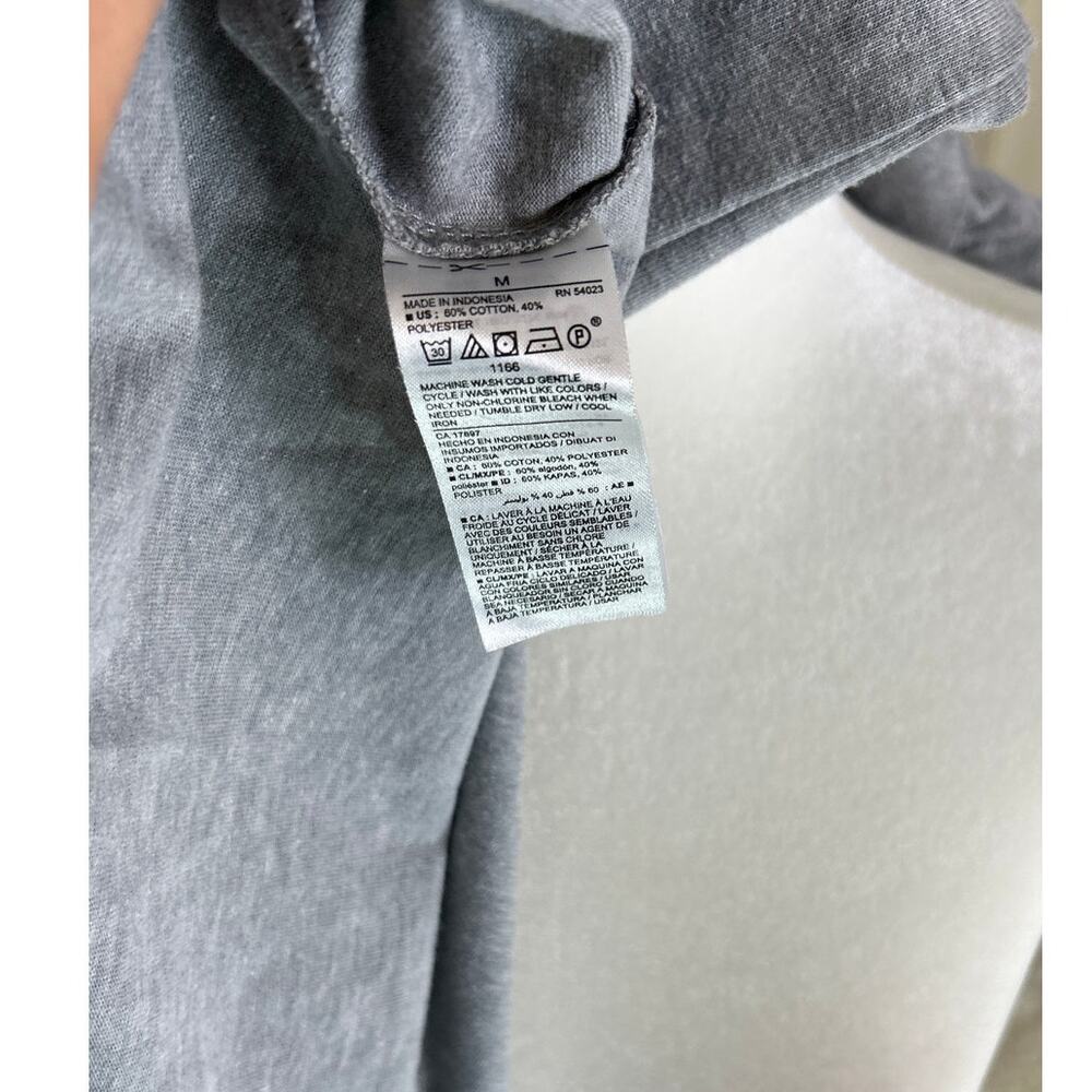 Old Navy Women's Size M Tall Gray Ruffle Sleeve Knee Length T-Shirt Dress #0291 - Picture 7 of 9